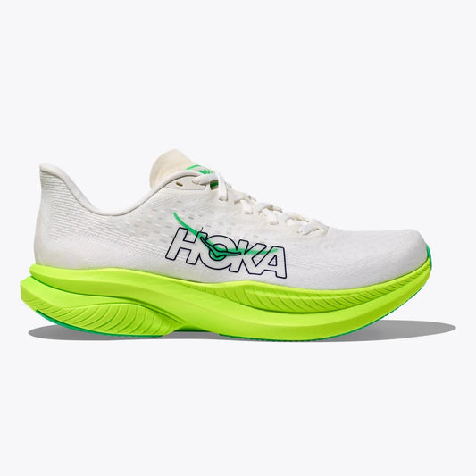 Hoka Mach 6 | White / Neon Lime | Mens