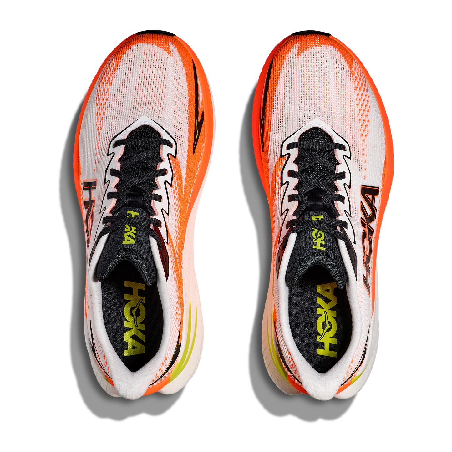 Hoka Mach X 3 | White / Neon Tangerine | Mens