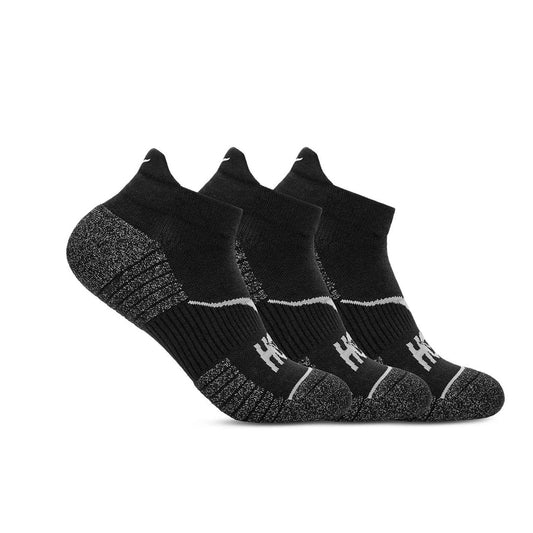 Hoka No-Show Run Sock | 3 Pack | Black / Black / Black
