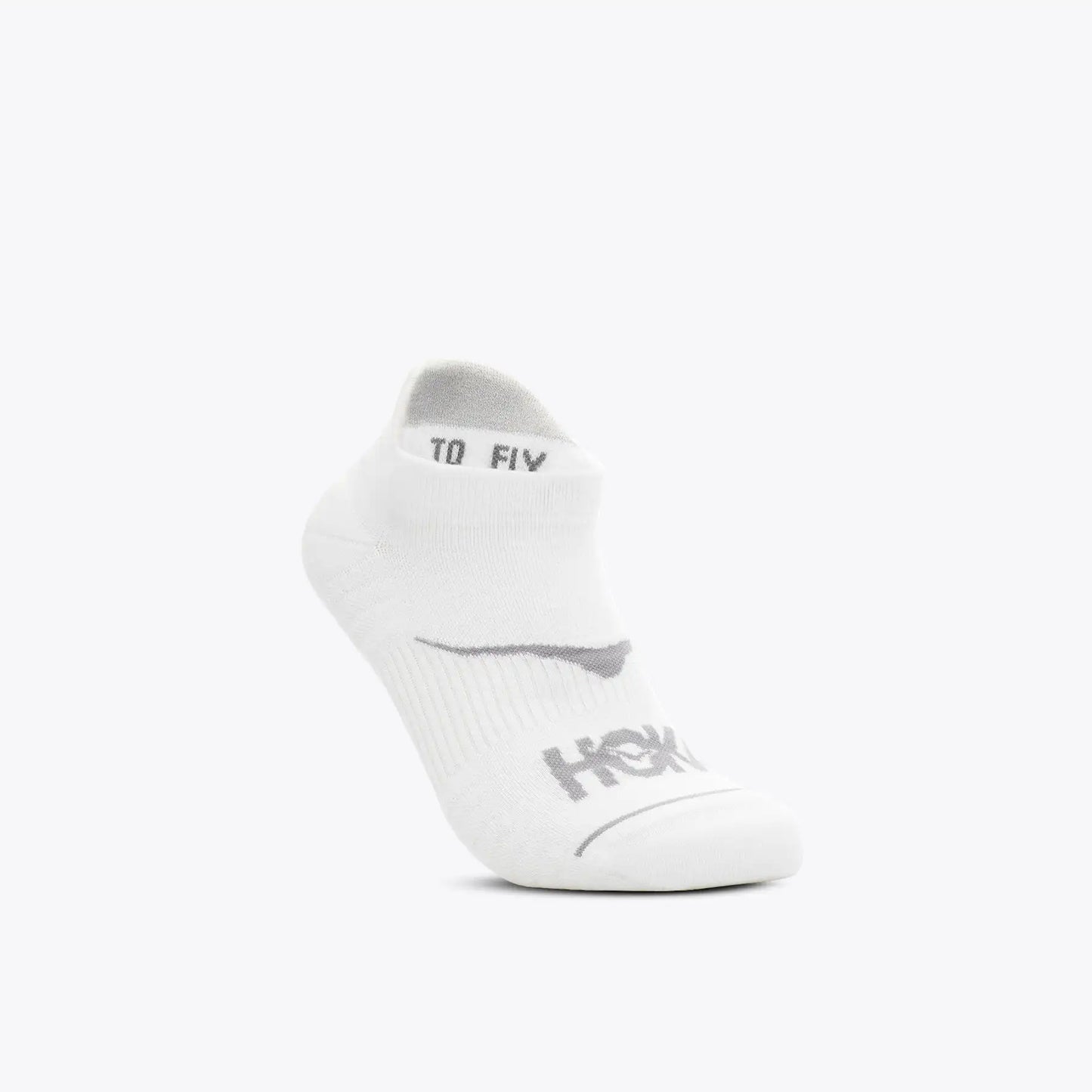 Hoka No-Show Run Sock | White | Unisex