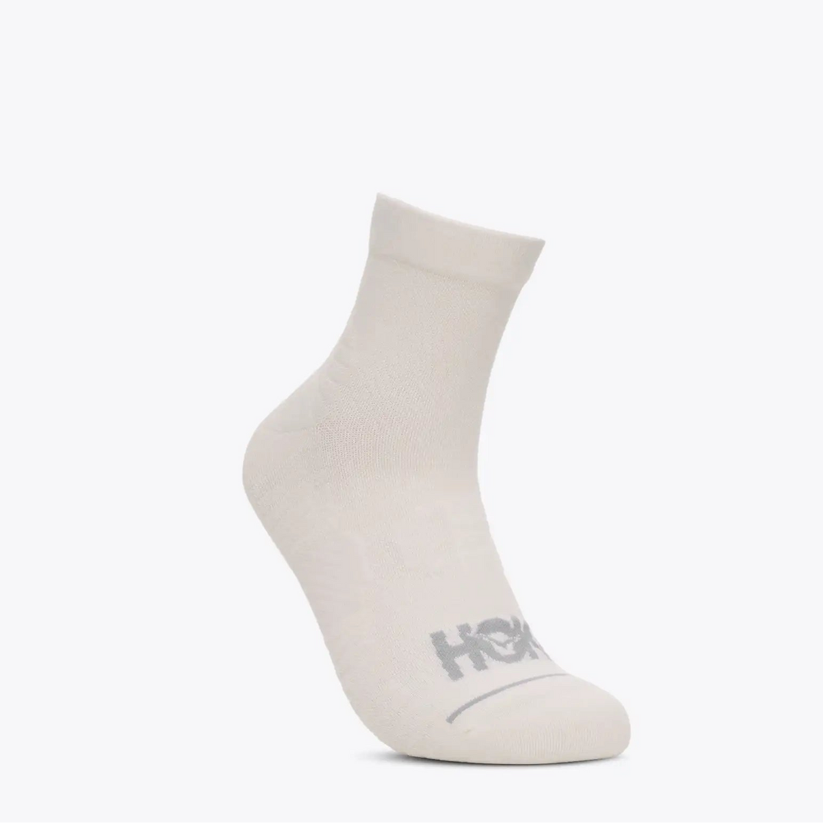 Hoka Quarter Run Sock | 3 Pack | White / White / White