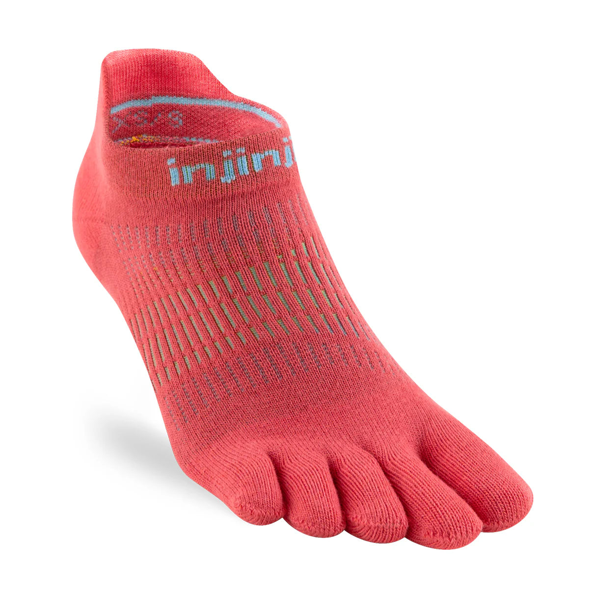 Injinji Run Sock | Lightweight | No Show | Coral | Womens