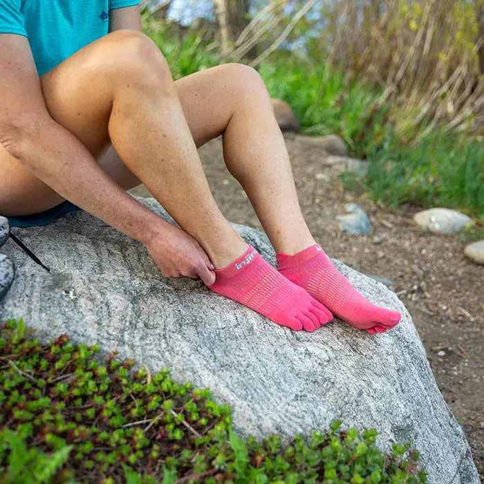 Injinji Run Sock | Lightweight | No Show | Coral | Womens