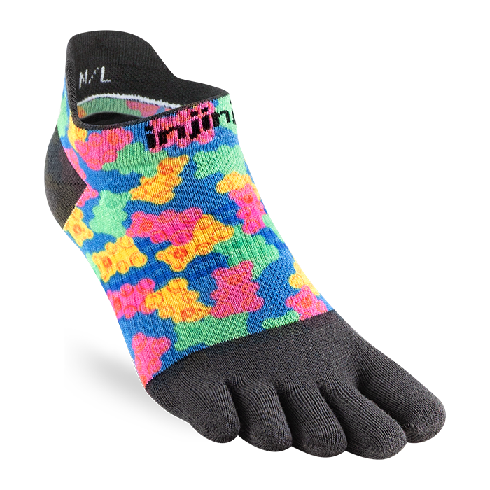Injinji Run Sock | Lightweight | No Show | Gummy Bears | Womens