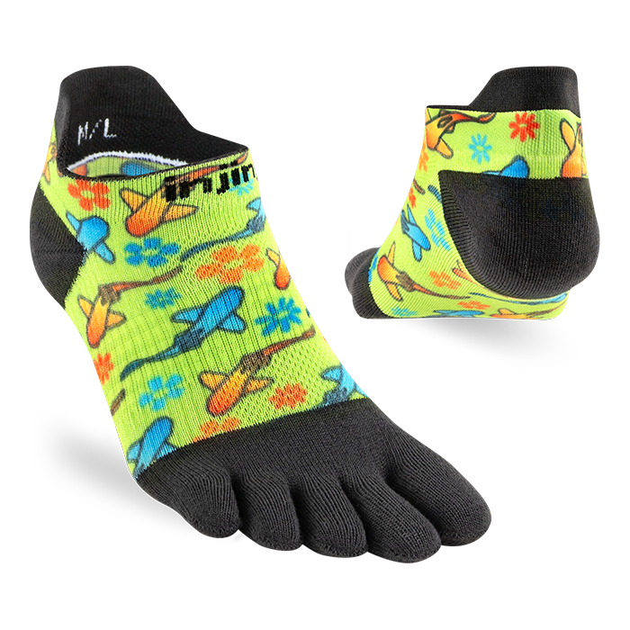 Injinji Run Sock | Lightweight | No Show | Sharks | Womens