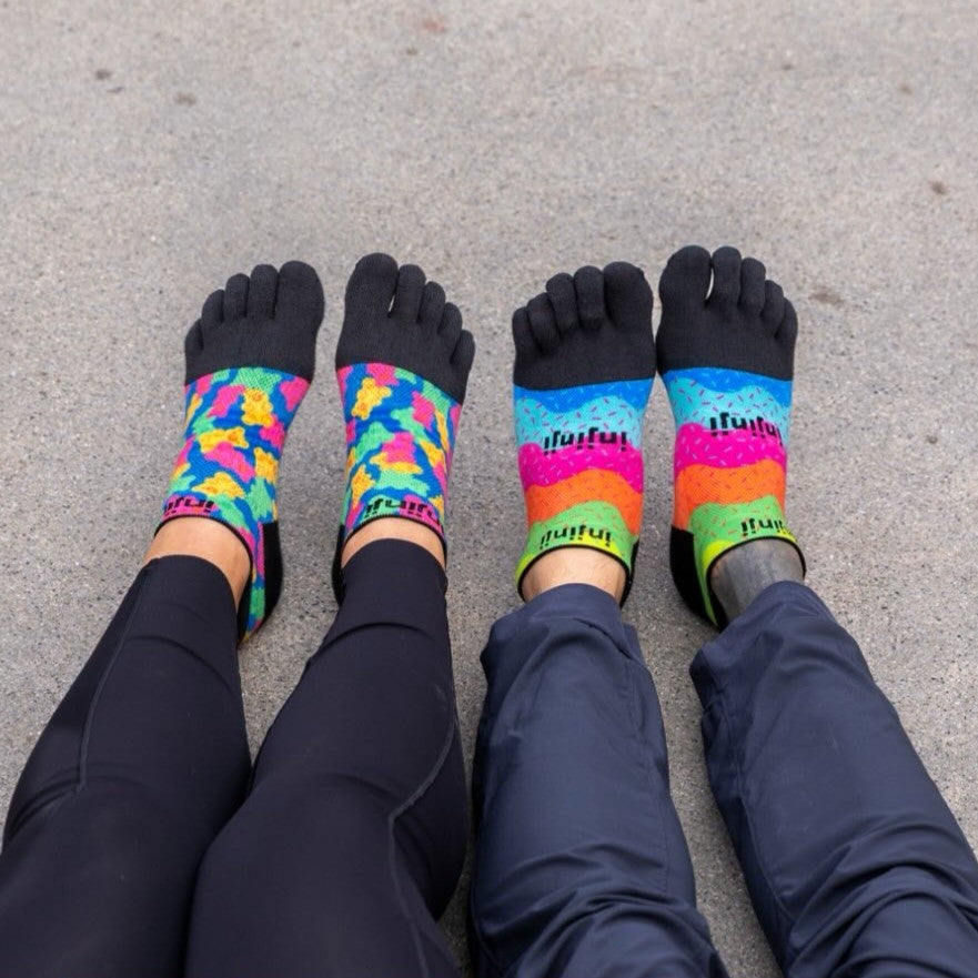 Injinji Run Sock | Lightweight | No Show | Gummy Bears | Womens