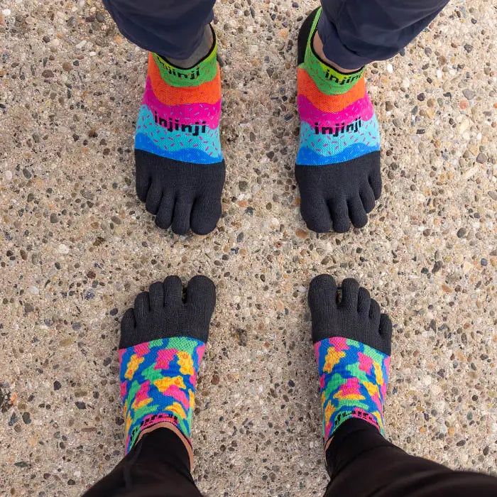 Injinji Run Sock | Lightweight | No Show | Gummy Bears | Womens