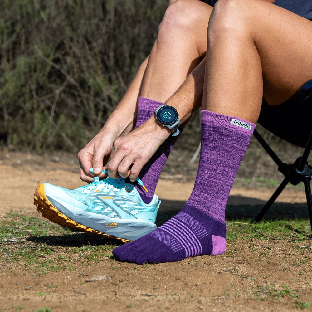 Injinji Trail Sock | Midweight | Crew Length | Lilac | Womens