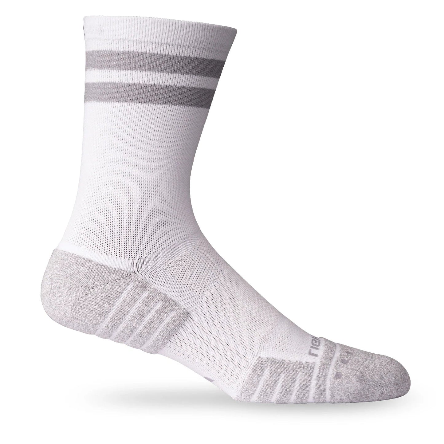 Lightfeet Performance Socks | Midweight | Half Crew | 2 Stripes White