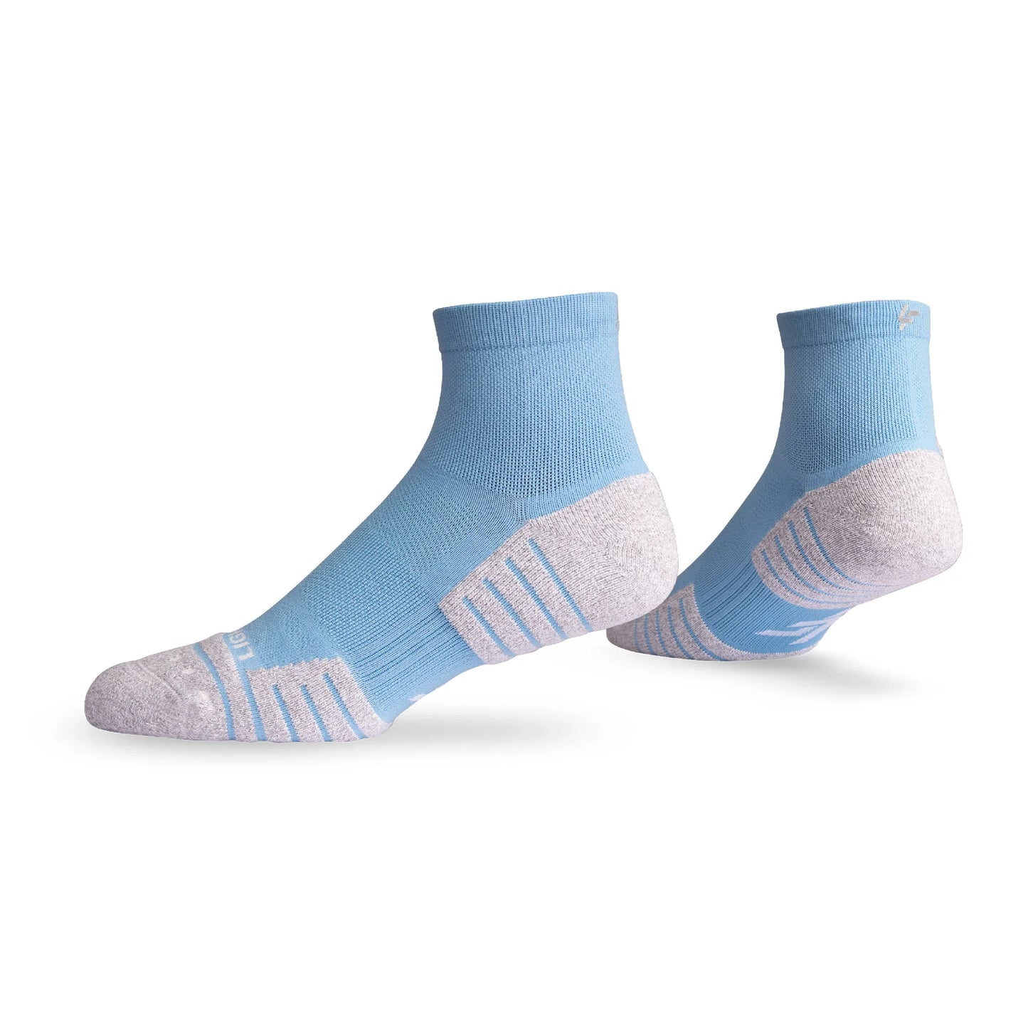 Lightfeet Performance Socks | Midweight | Quarter Crew | Soft Blue