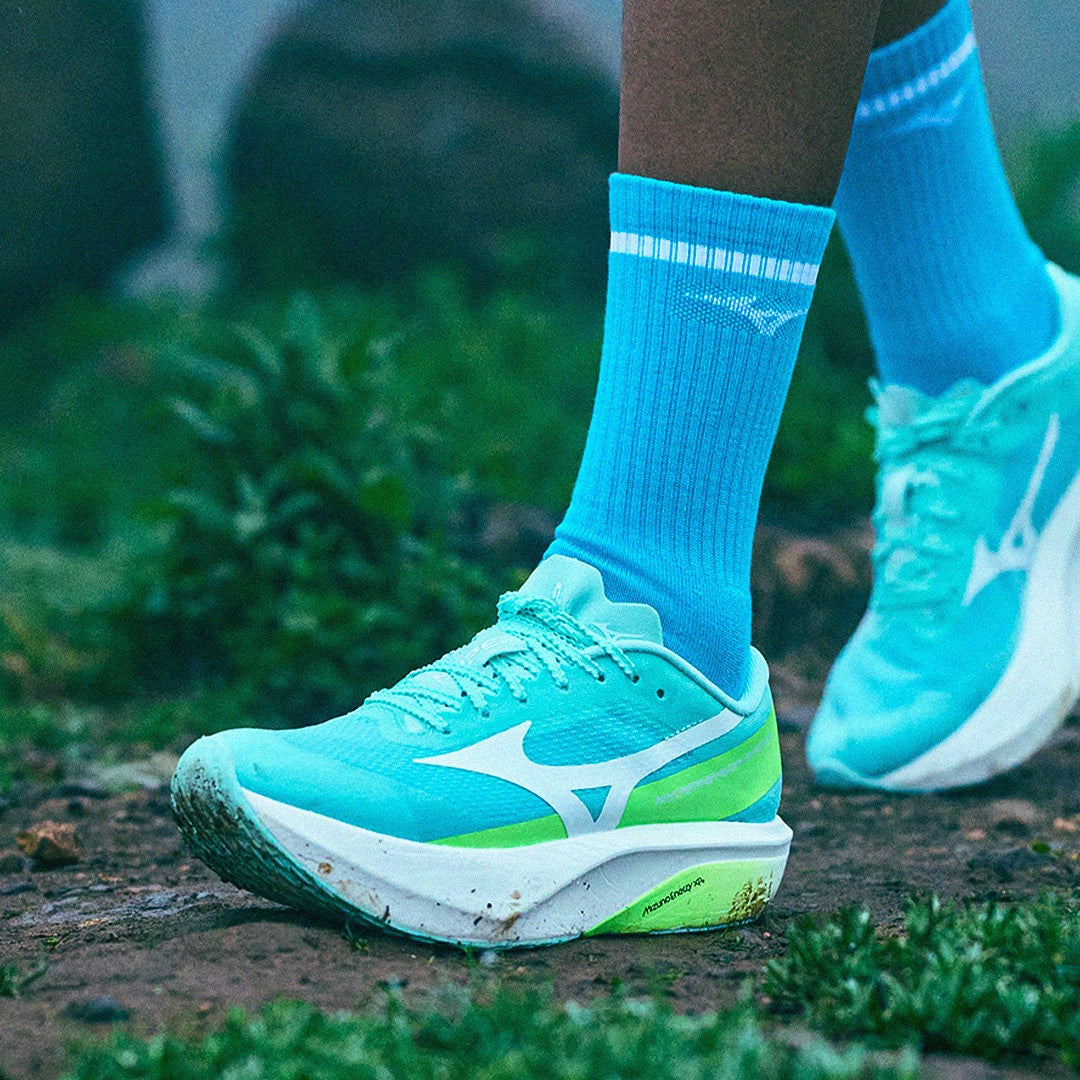 Mizuno Hyperwarp Racer | Dewdrops / White / Lime Burst | Womens