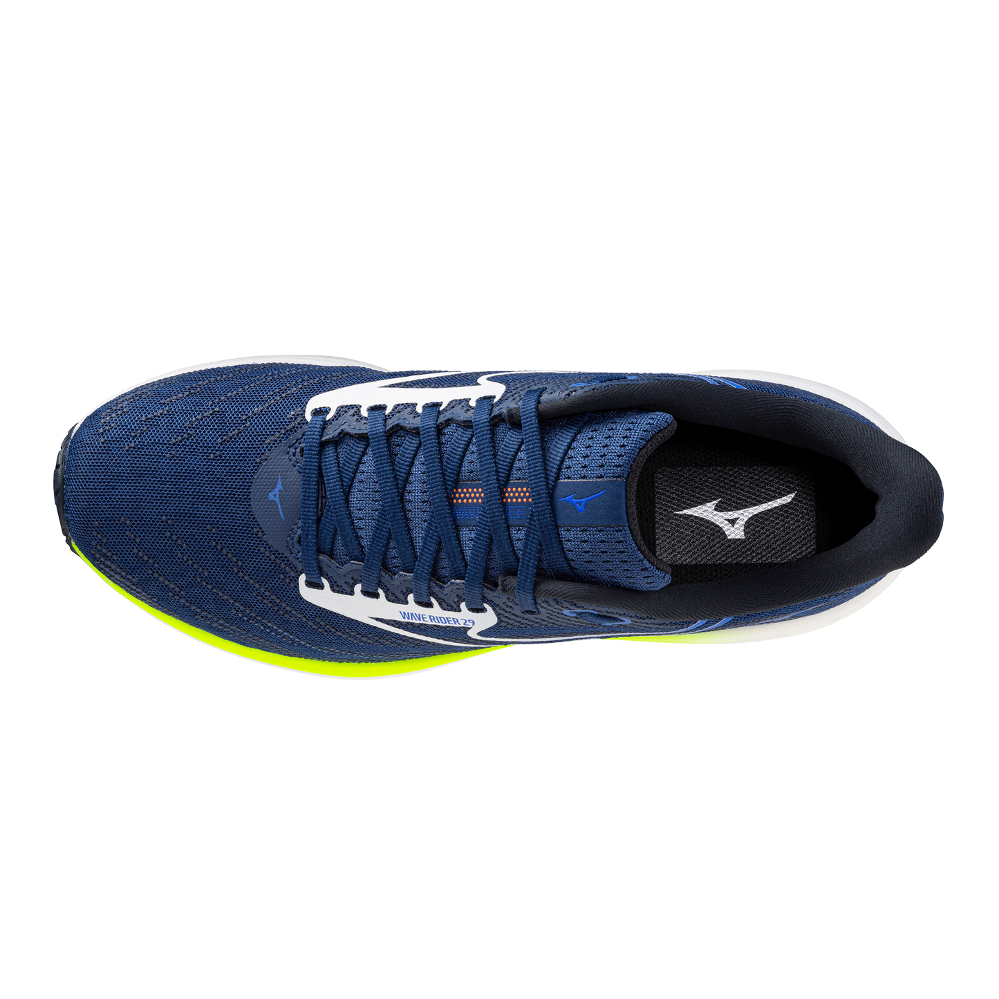 Mizuno Wave Rider 29 | Estate Blue / White / Lightning Yellow | Mens