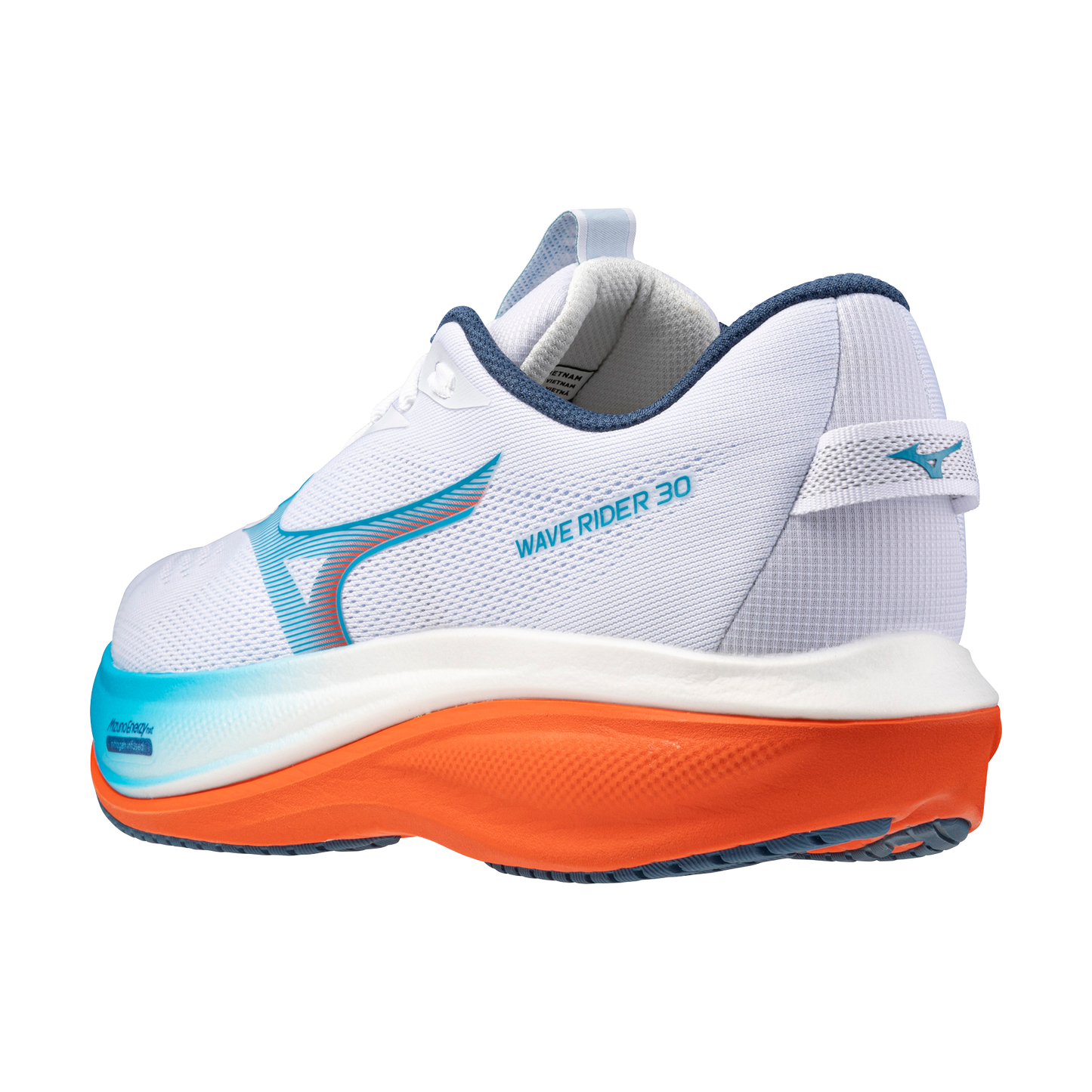 Mizuno Wave Rider 30 Wide | White / Blue Jewel / Orange | Mens