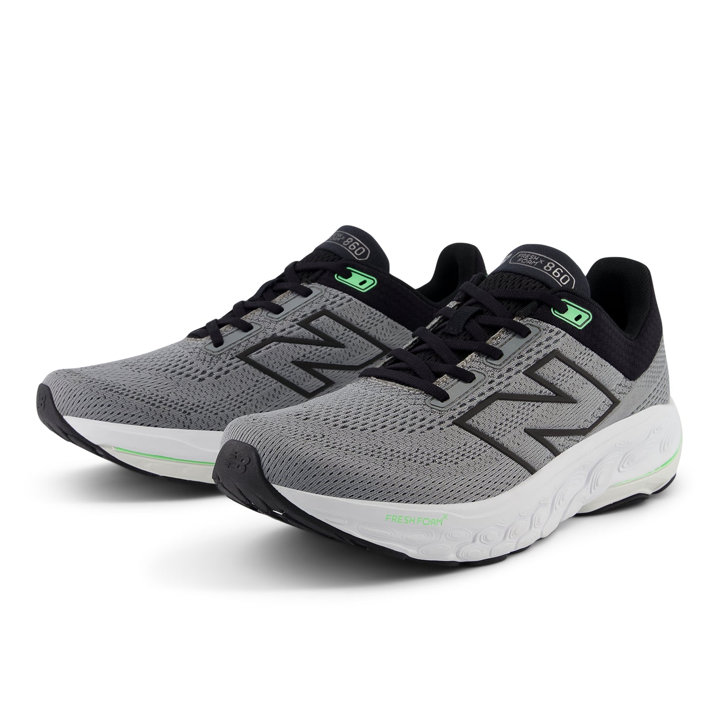 New Balance Fresh Foam X 860 v14 Wide | Slate Grey / Black / Electric Jade | Mens
