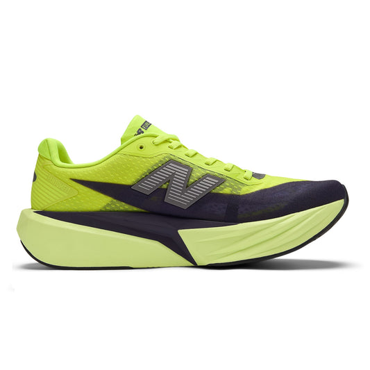 New Balance FuelCell Rebel v5 | Alkaline Green / Boysenberry / Dark Silver Metallic | Mens