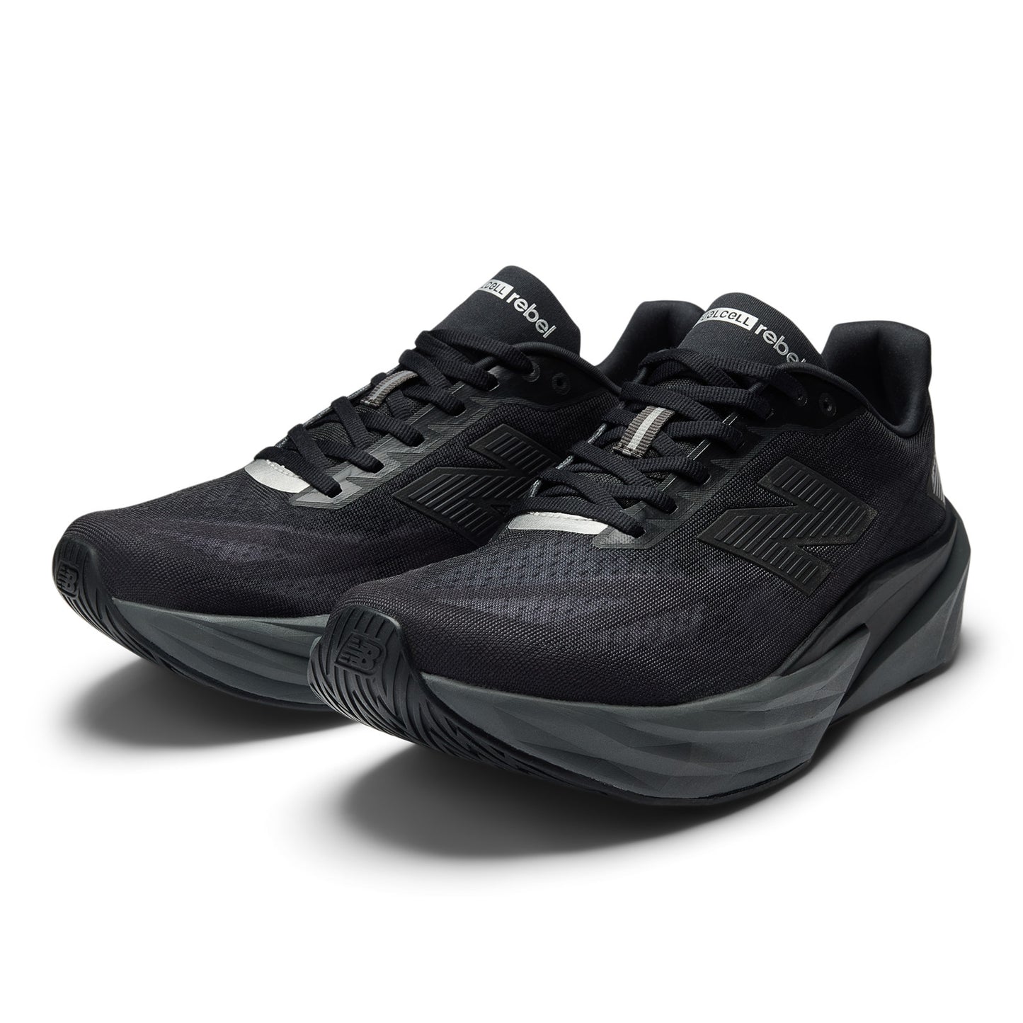 New Balance FuelCell Rebel v5 Wide | Black / Castlerock / Silver Metallic | Mens
