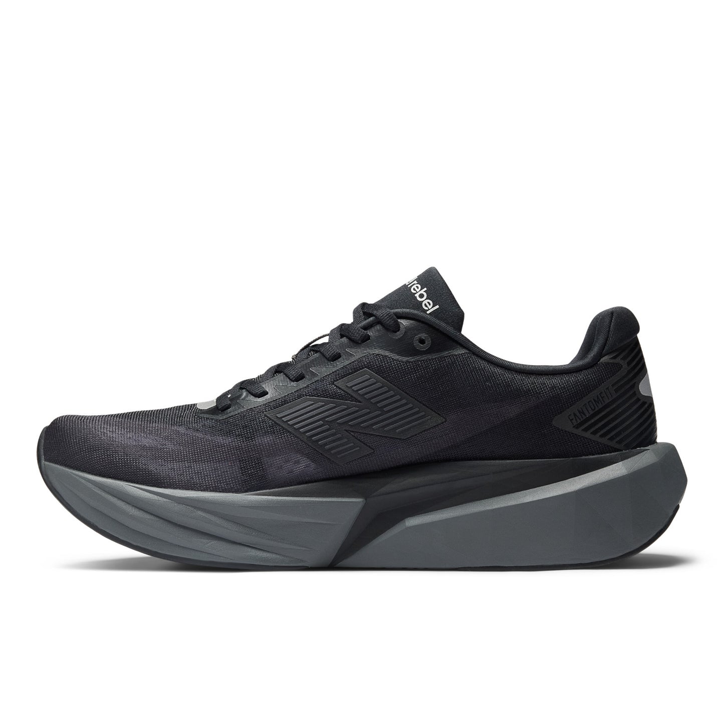 New Balance FuelCell Rebel v5 Wide | Black / Castlerock / Silver Metallic | Mens