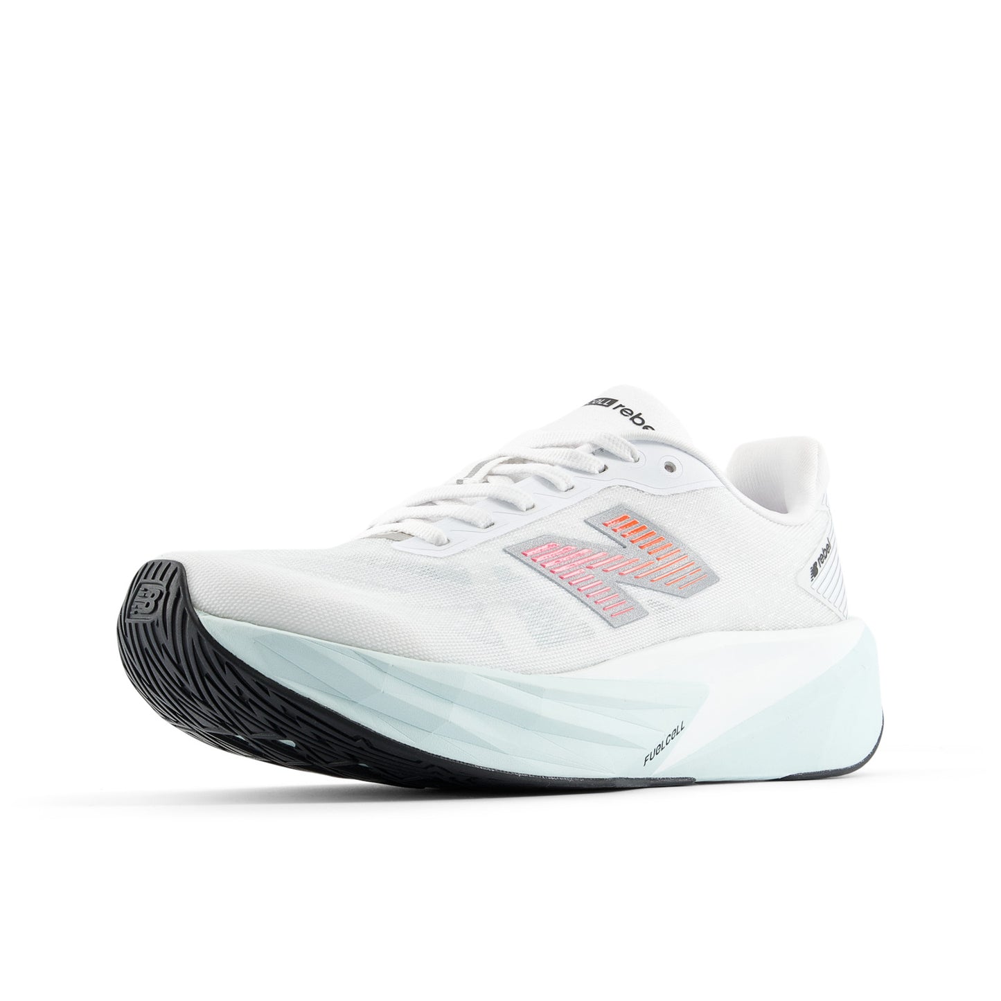 New Balance FuelCell Rebel v5 | NB White / Pink Heat / Glint Blue | Womens