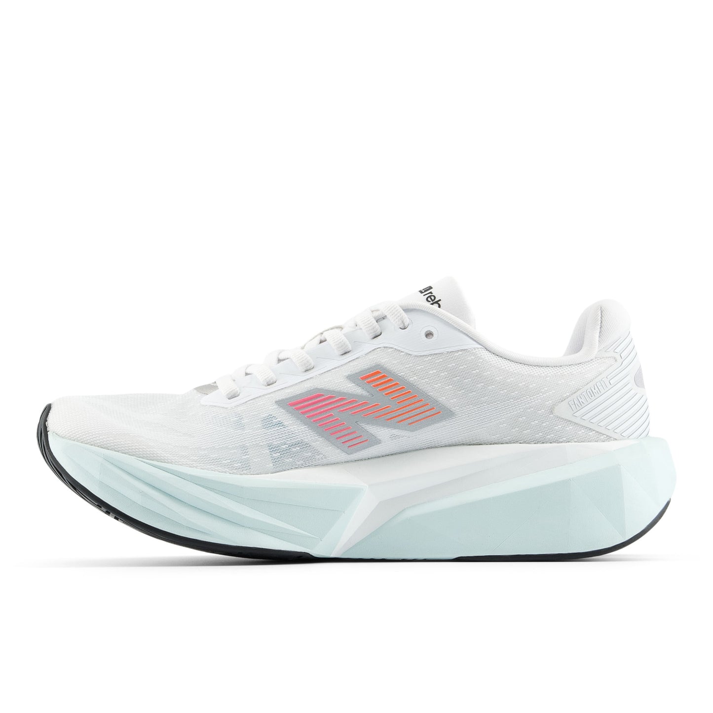 New Balance FuelCell Rebel v5 | NB White / Pink Heat / Glint Blue | Womens