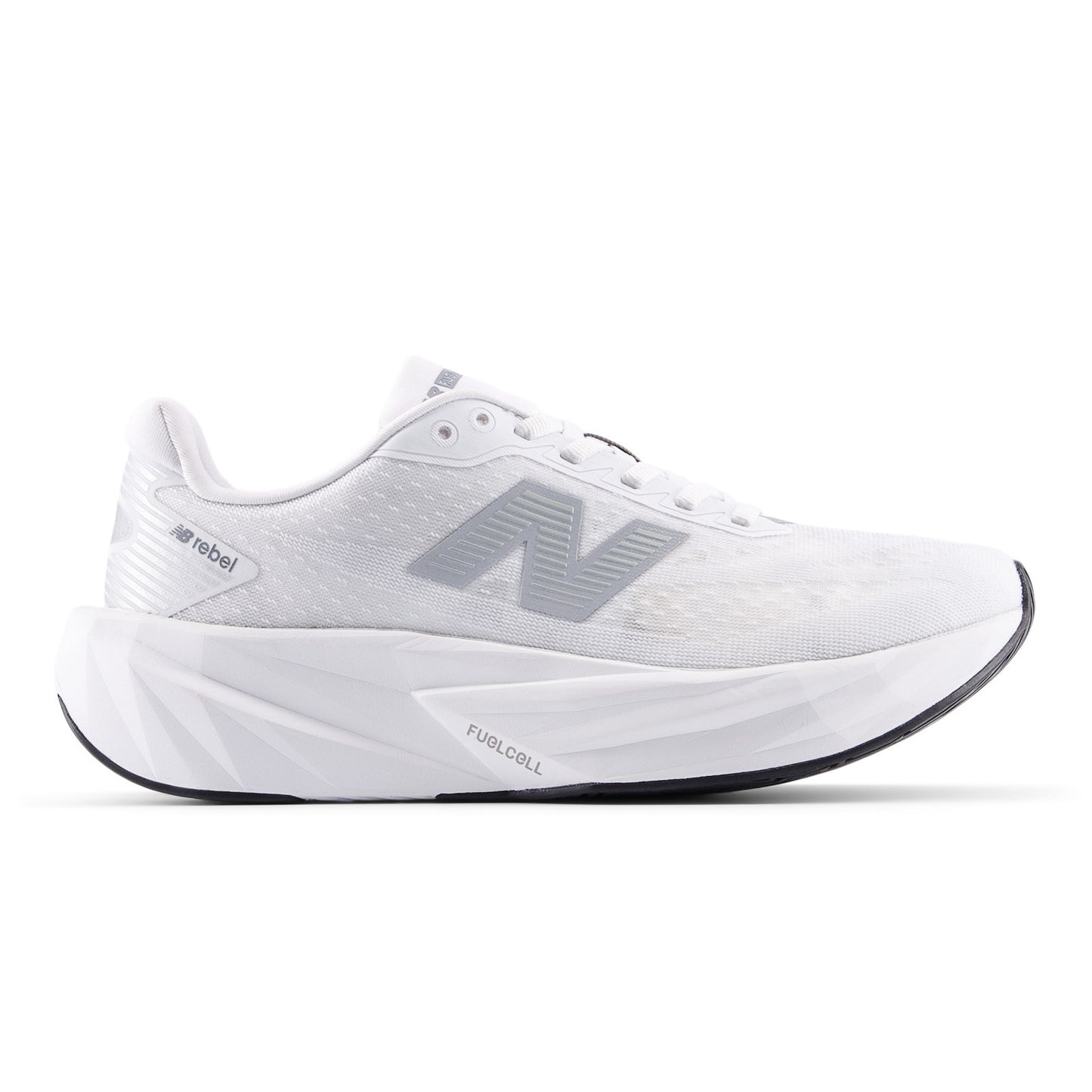 New Balance FuelCell Rebel v5 Wide | White / Silver Metallic / Black | Womens