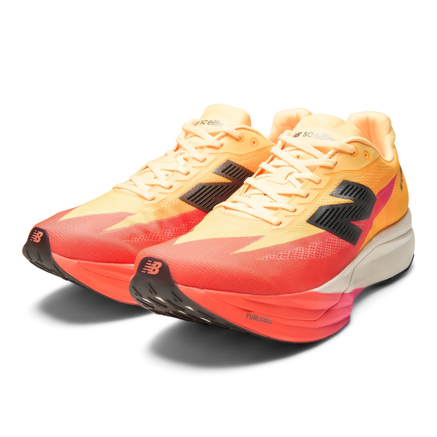 New Balance FuelCell SuperComp Elite v5 | Tangerine Heat / White Peach / Pink Heat | Mens