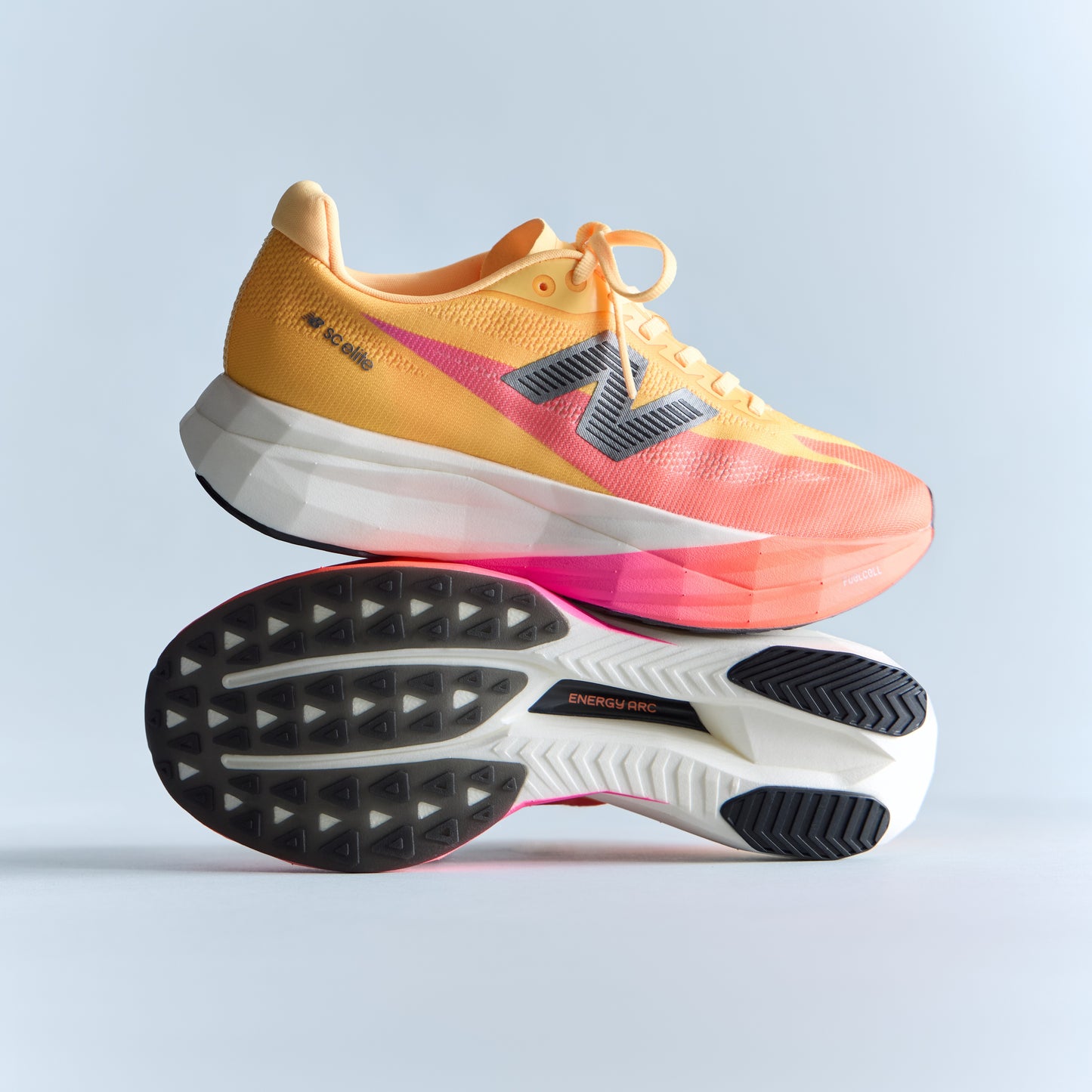 New Balance FuelCell SuperComp Elite v5 | Tangerine Heat / White Peach / Pink Heat | Mens
