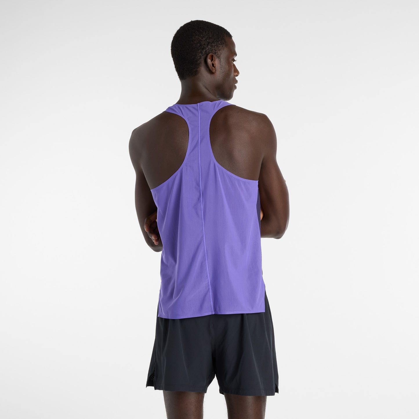 New Balance Race Day Ultra Light Printed Singlet | Electric Purple | Mens