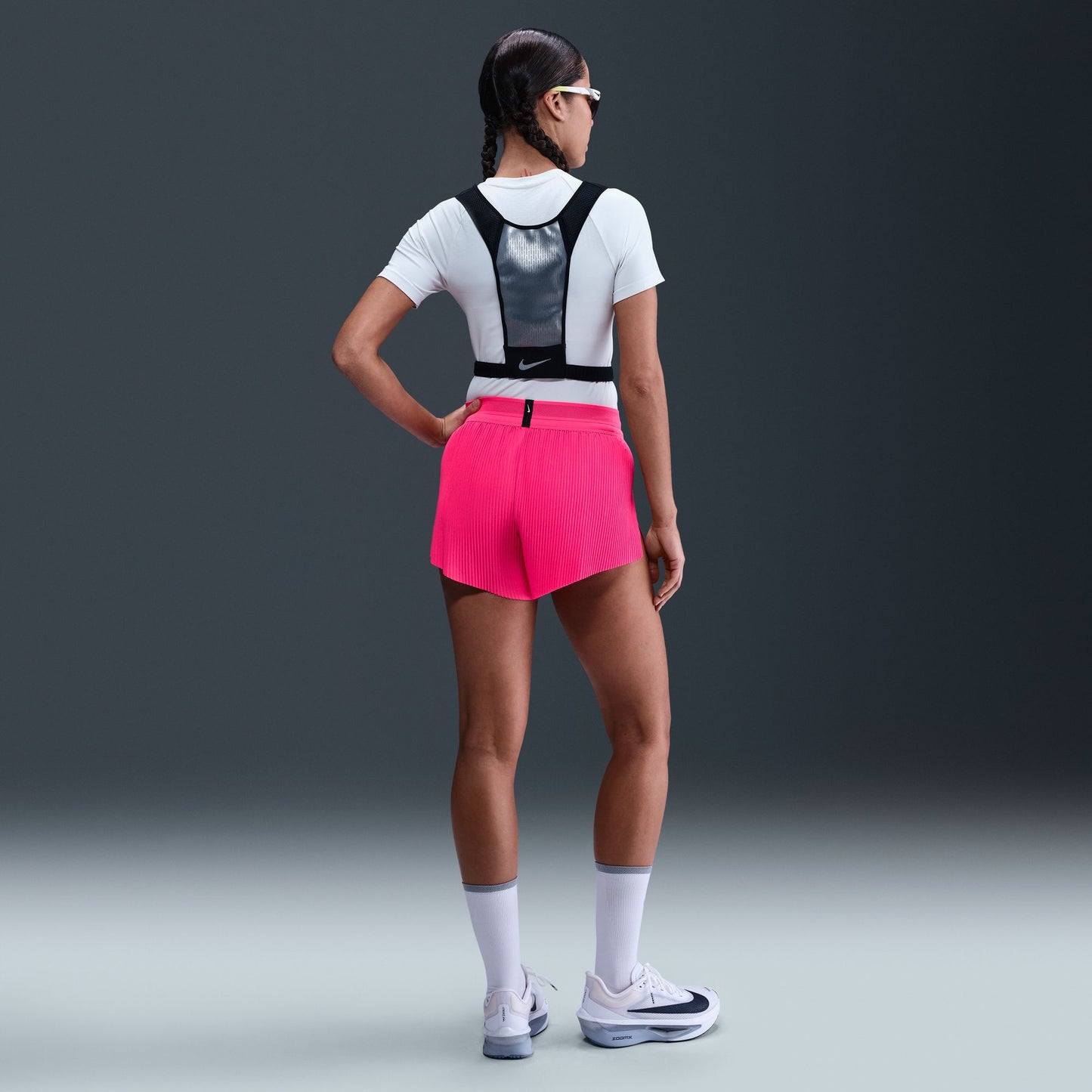 Nike AeroSwift Shorts | Hyper Pink / Black | Womens