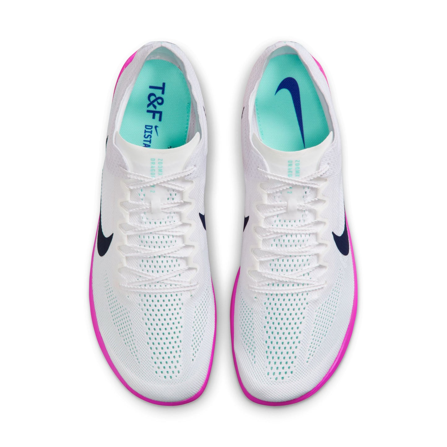 Nike Dragonfly 2 Long Distance Spikes | White / Hyper Turquoise / Fire Pink / Obsidian | Unisex