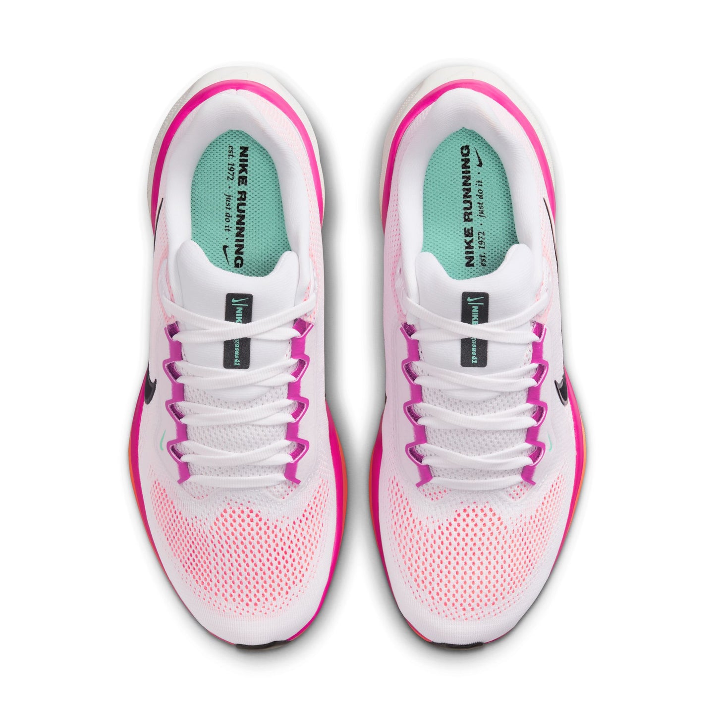 Nike Pegasus 41 | White / Black / Fire Pink / Orange Pulse | Womens