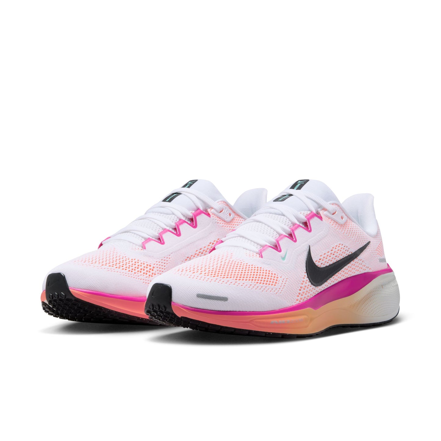 Nike Pegasus 41 | White / Black / Fire Pink / Orange Pulse | Womens