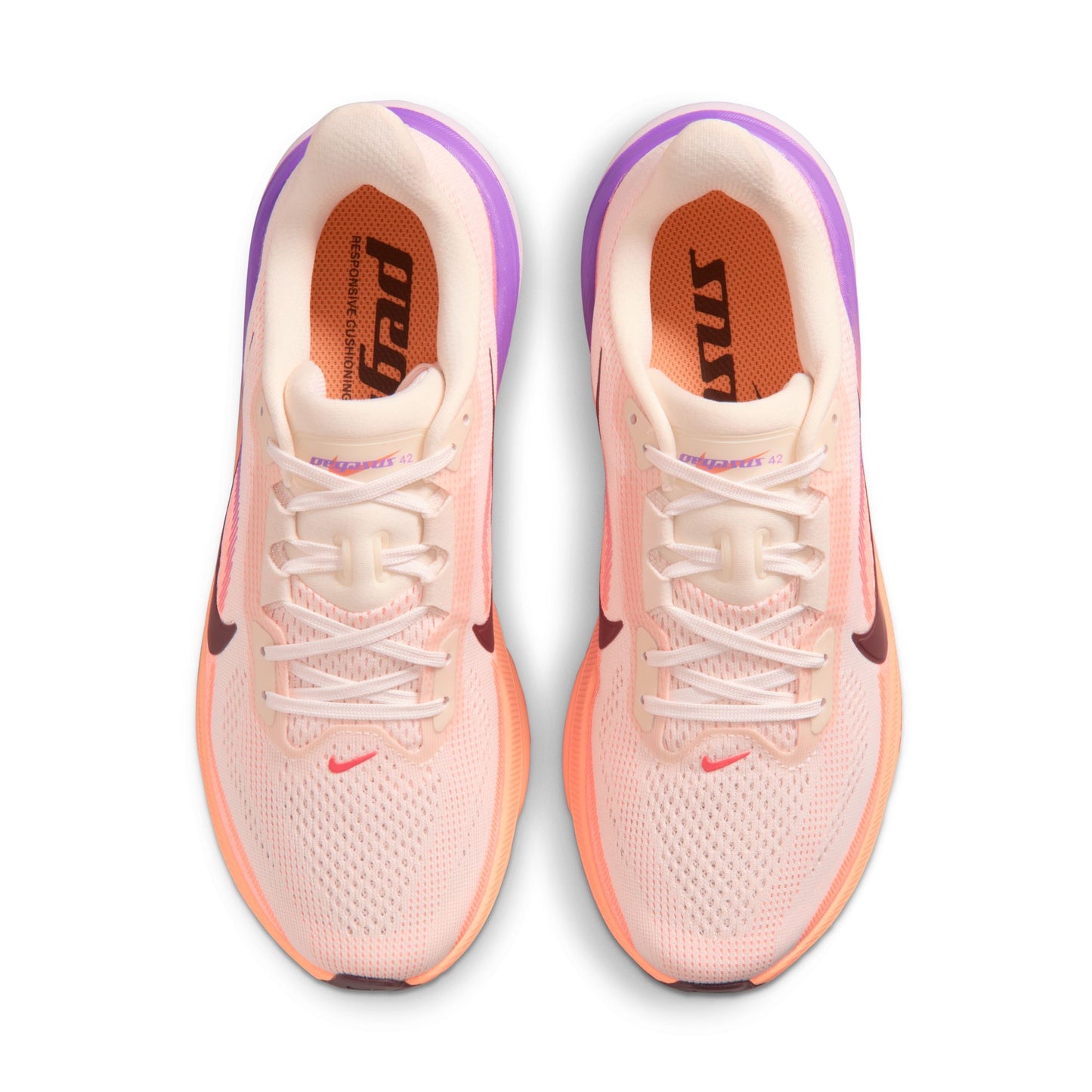 Nike Pegasus 42 | Chalk / Tattoo / Orange Pulse / Bright Violet | Womens