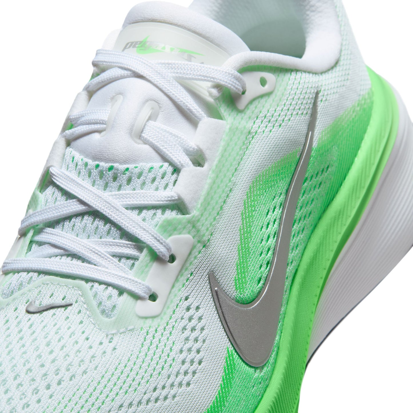 Nike Pegasus 42 | White / Metallic Silver / Green Strike | Womens