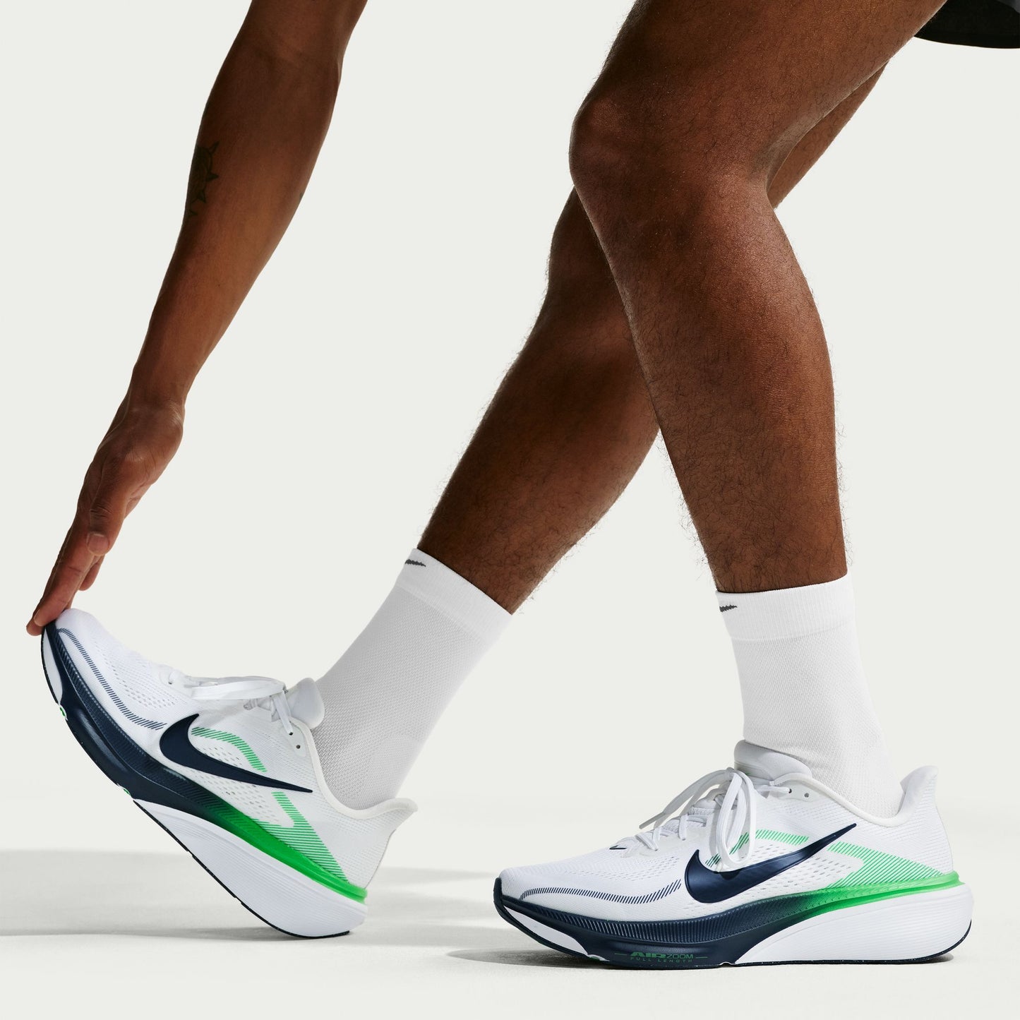Nike Pegasus 42 | White / Midnight Navy / Green Spark | Mens