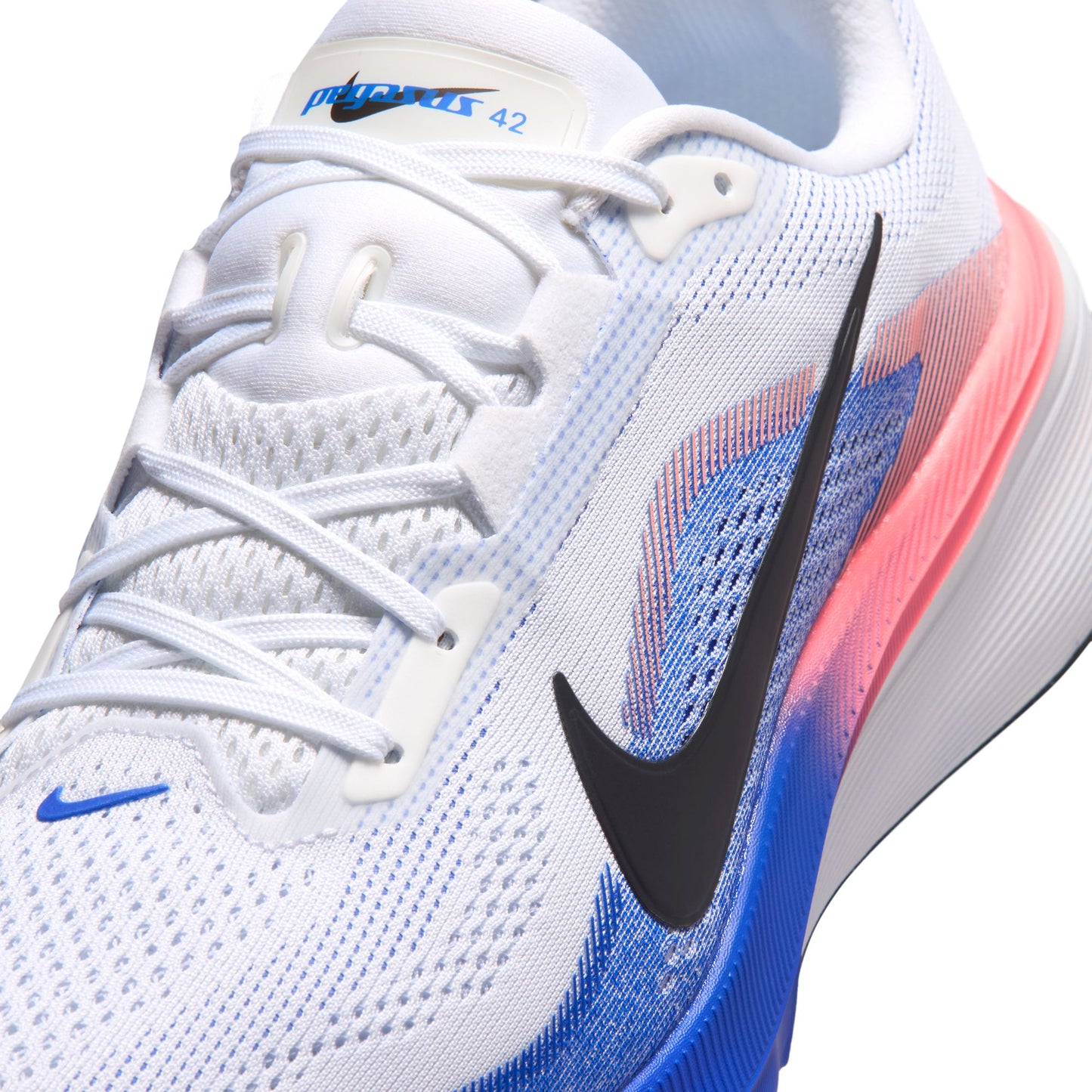 Nike Pegasus 42 | White / Racer Blue / Atomic Pink | Mens