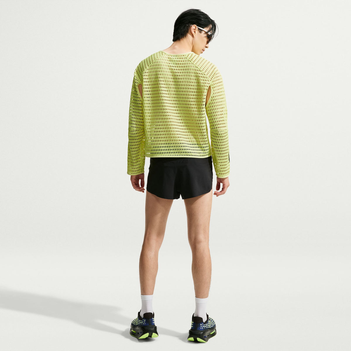 Nike Radical AirFlow Long Sleeve Tee | Light Lemon Twist / Black | Mens