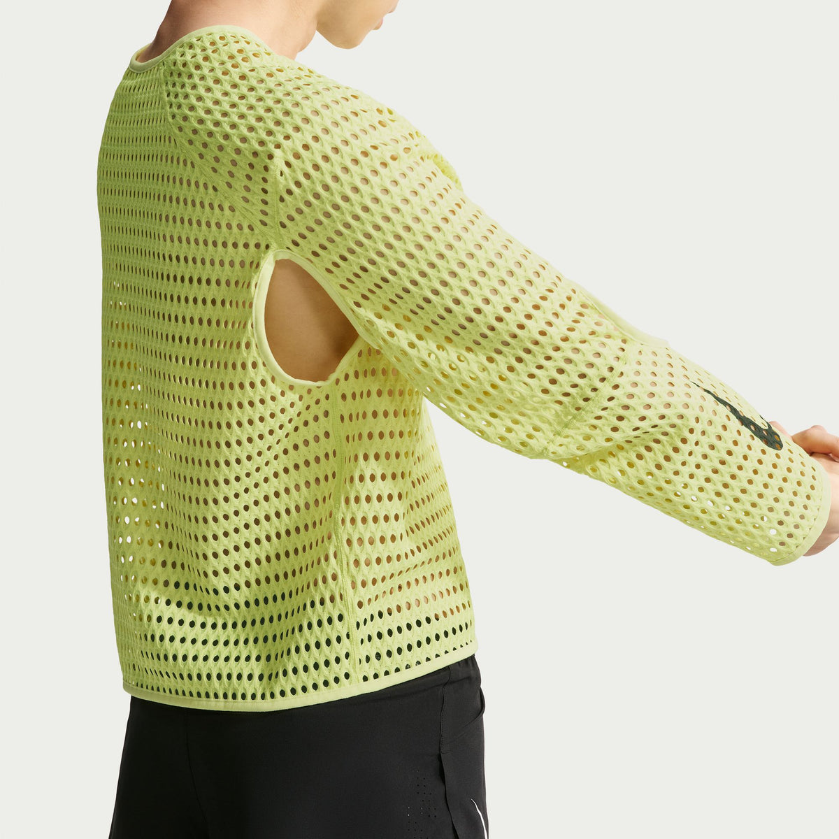 Nike Radical AirFlow Long Sleeve Tee | Light Lemon Twist / Black | Mens