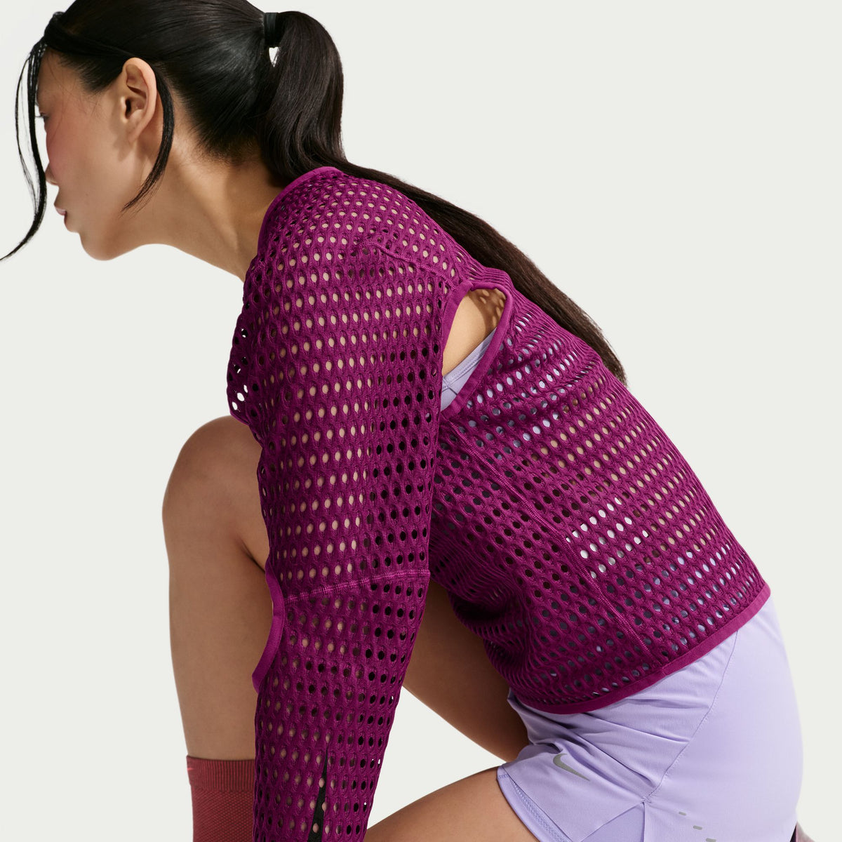 Nike Radical AirFlow Long Sleeve Tee | True Berry / Black | Womens