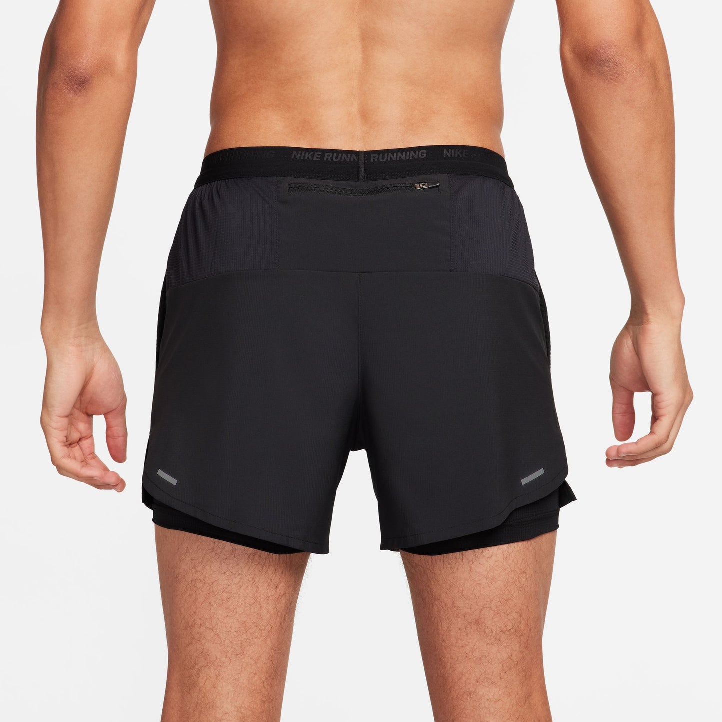 Nike Stride 5" 2-in-1 Shorts | Black / Reflective Silver | Mens