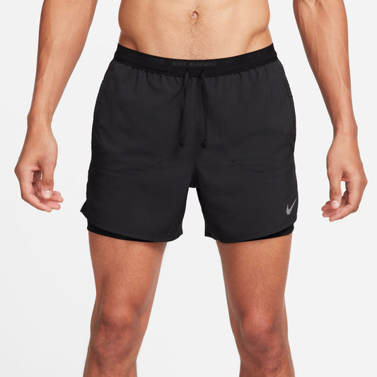 Nike Stride 5" 2-in-1 Shorts | Black / Reflective Silver | Mens