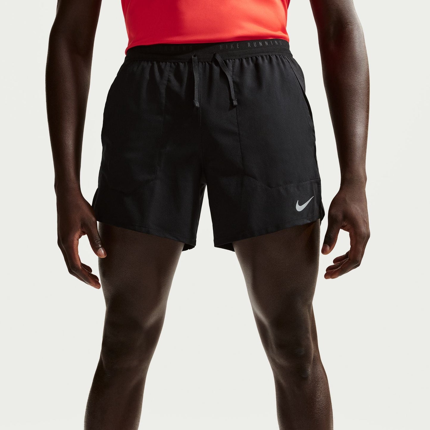 Nike Stride 5" Short | Black / Reflective Silver | Mens