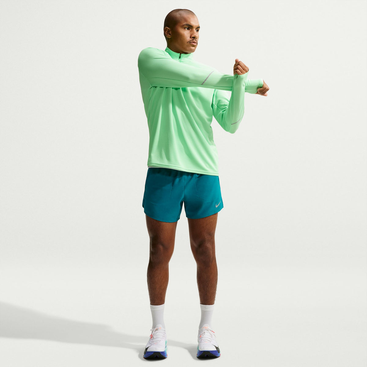 Nike Stride 5" Short | Bright Spruce / Reflective Silver | Mens