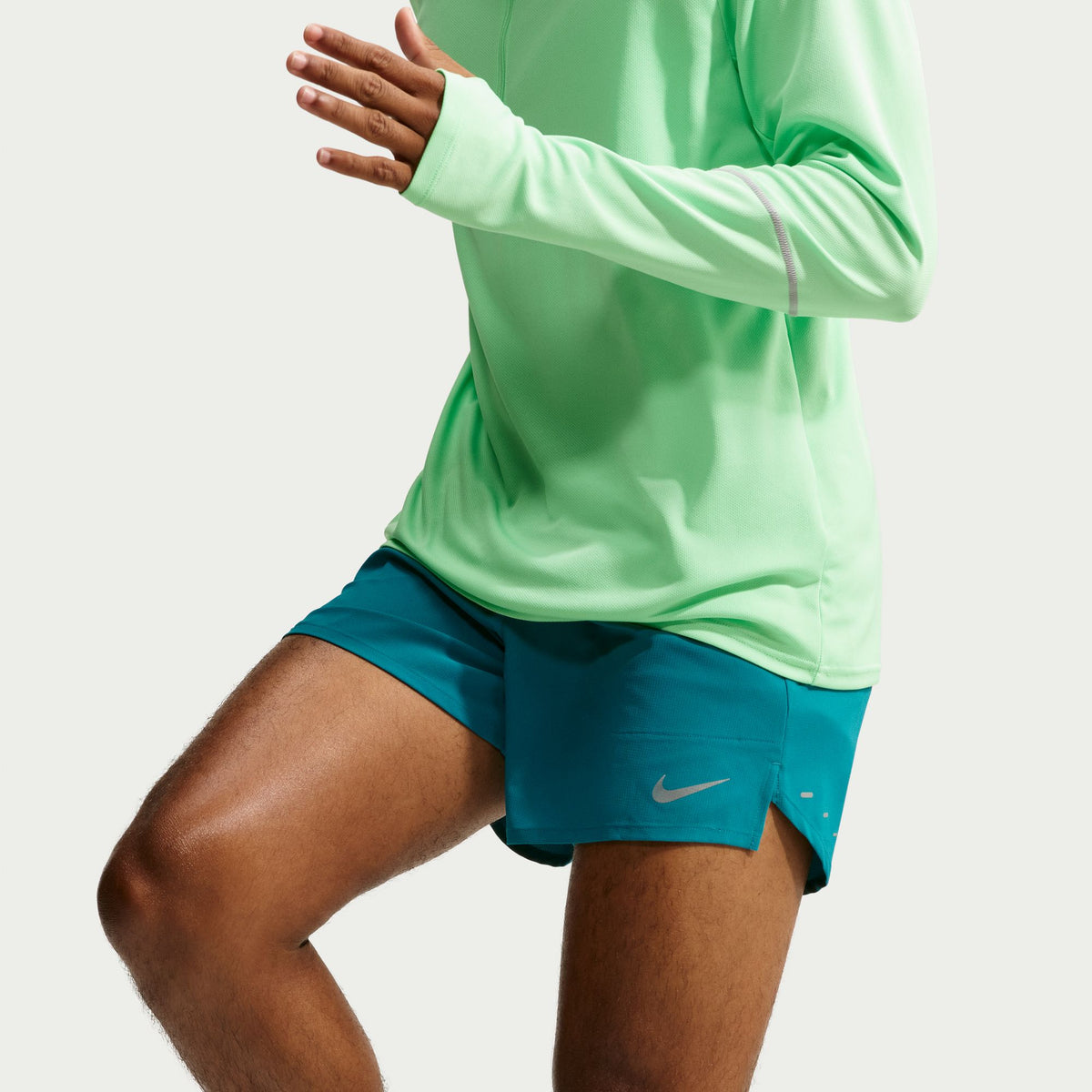 Nike Stride 5" Short | Bright Spruce / Reflective Silver | Mens