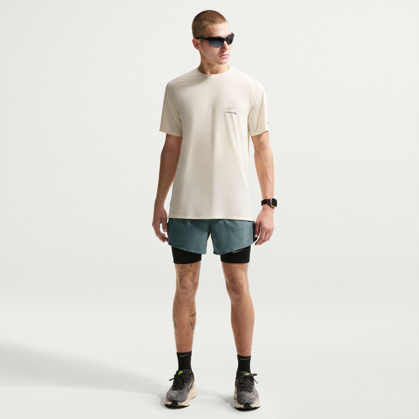 Nike Stride 5" Short | Mineral Slate / Reflective Silver | Mens