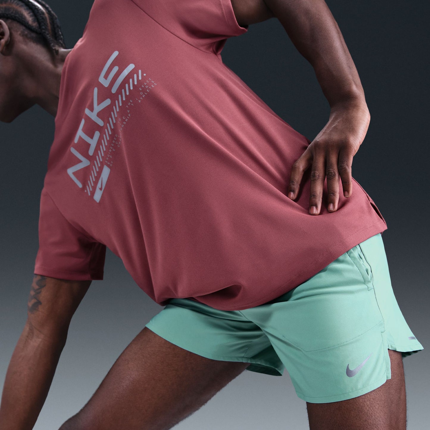 Nike Stride 5" Shorts | Cannon / Black | Mens