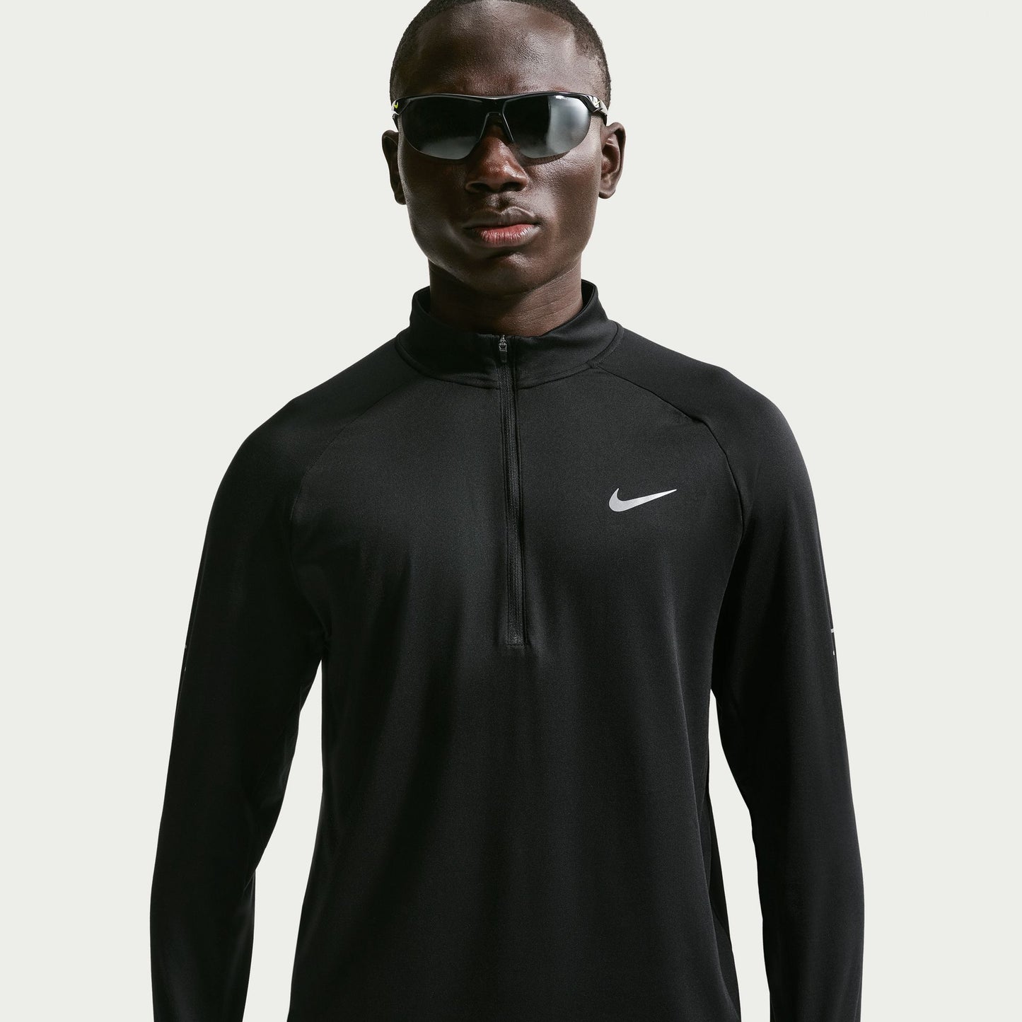 Nike Stride LS Tee | Black / Reflective Silver | Mens