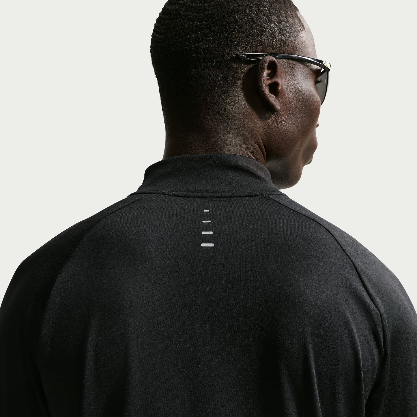 Nike Stride LS Tee | Black / Reflective Silver | Mens