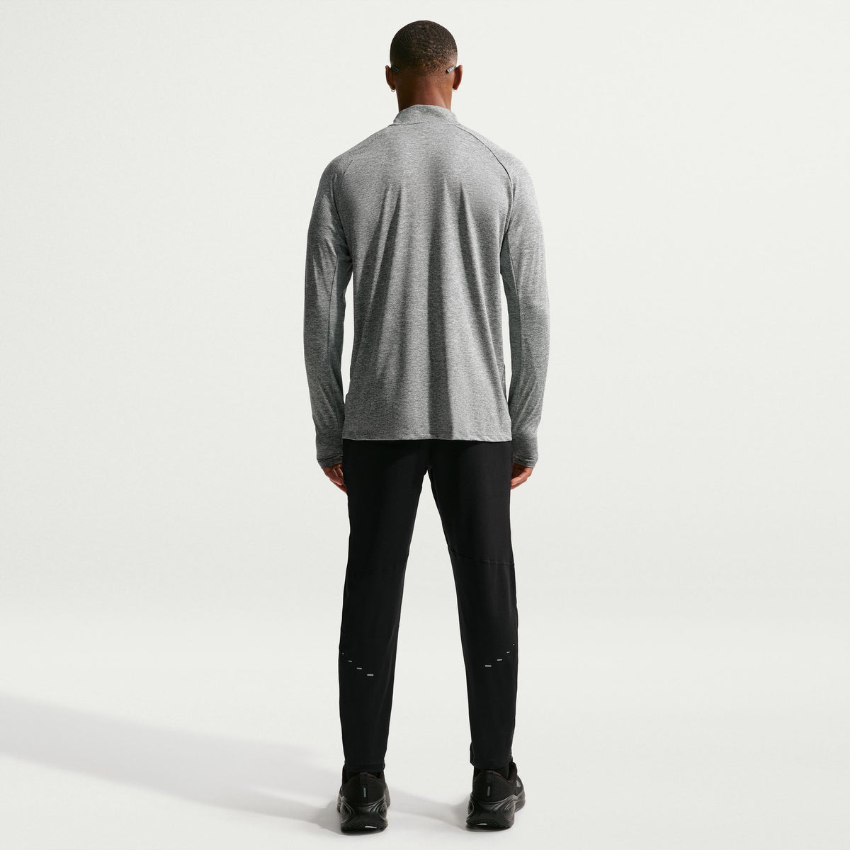 Nike Stride LS Tee | Smoke Grey / Heather | Mens