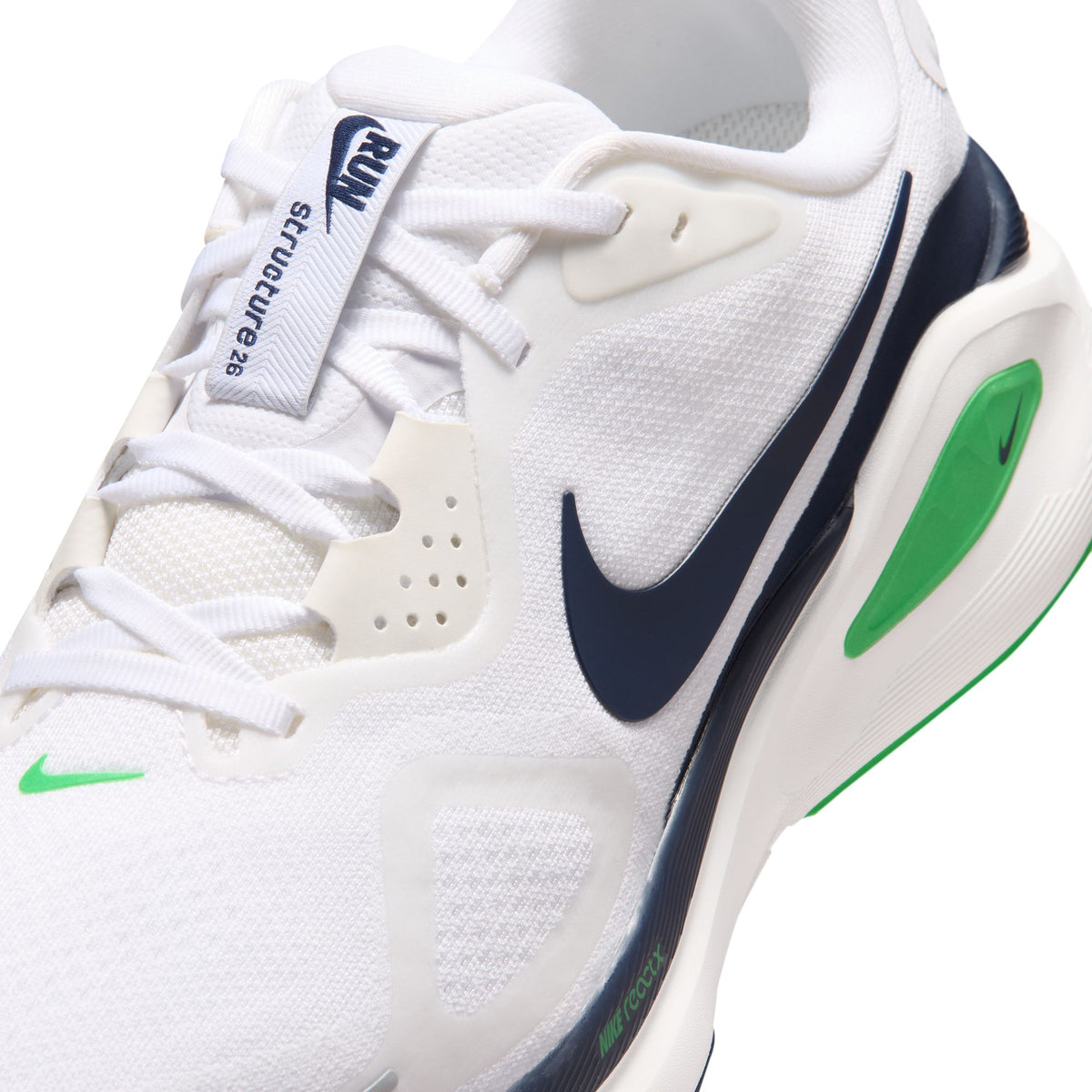 Nike Structure 26 | White / Midnight Navy / Green Spark | Mens