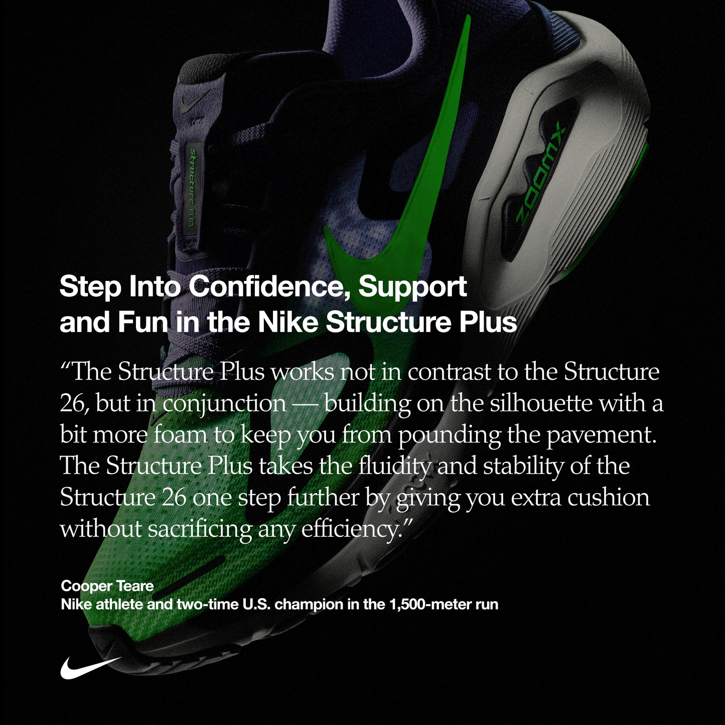 Nike Structure Plus | Iron Purple / Voltage Green / Off Noir / Sail | Mens